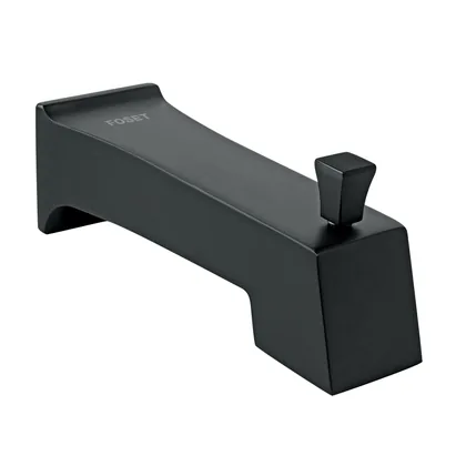 Salida de tina con desviador, negro, FOSET KUBO