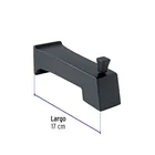 Salida de tina con desviador, negro, FOSET KUBO 2