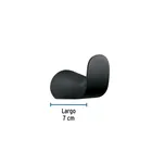 Gancho sencillo para toallas, negro, FOSET RIVIERA 2