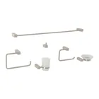 Juego de 6 accesorios para baño, satín, FOSET KUBO 1