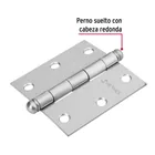Bisagra cuadrada 3', acero satinado, cabeza redonda, HERMEX 2