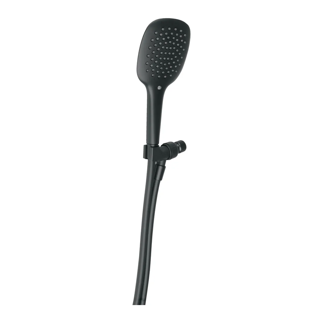 Regadera de teléfono con soporte, negro, FOSET RIVIERA