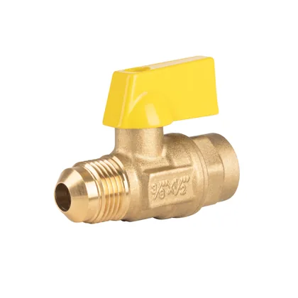 Válvula de control para gas, latón, 3/8'flare x 1/2'soldable