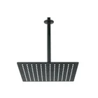Regadera plato cuadrado 12' con brazo, negro, FOSET RIVIERA 1