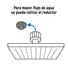 Regadera plato cuadrado 12' con brazo, negro, FOSET RIVIERA 3