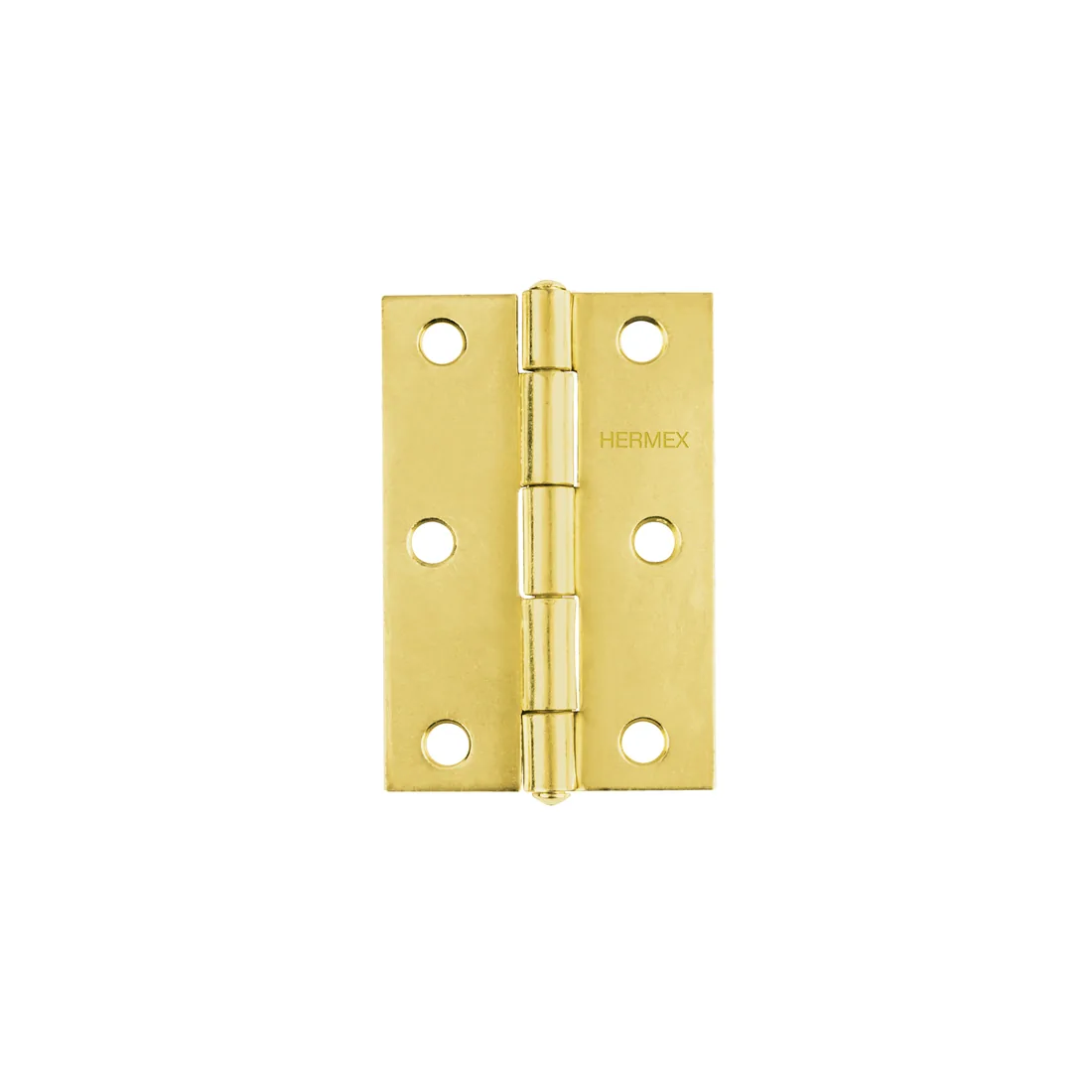 Bisagra rectangular 3 x 2', acero latonado, HERMEX