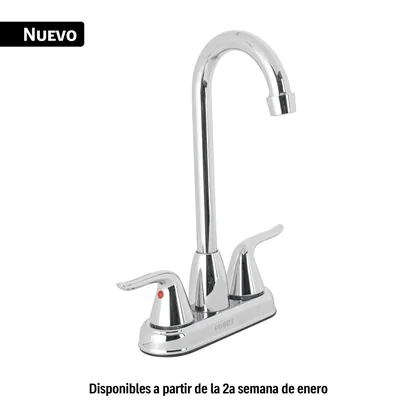 Mezcladora lavabo 4' cromo, tipo bar, palanca, FOSET AERO