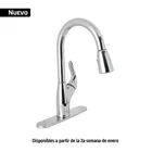 Monomando nariz retráctil para fregadero, cromo, FOSET AERO 1