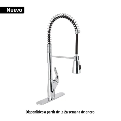 Monomando fregadero cromo, semi profesional, FOSET AERO