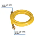 Manguera para gas, PVC amarilla, 3/8' flare, 2 m, FOSET 3