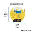 Manguera para gas, PVC amarilla, 3/8' flare, 2 m, FOSET 6
