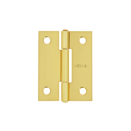 Bisagra rectangular 2 x 1-1/2', acero latonado, HERMEX