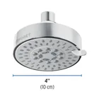 Regadera cromo 4'con 5 funciones, sin brazo, FOSET ELEMENT 5