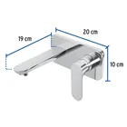 Monomando a pared para lavabo, cromo, FOSET RIVIERA 3