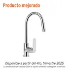 Monomando retráctil para fregadero, cromo, FOSET RIVIERA 1