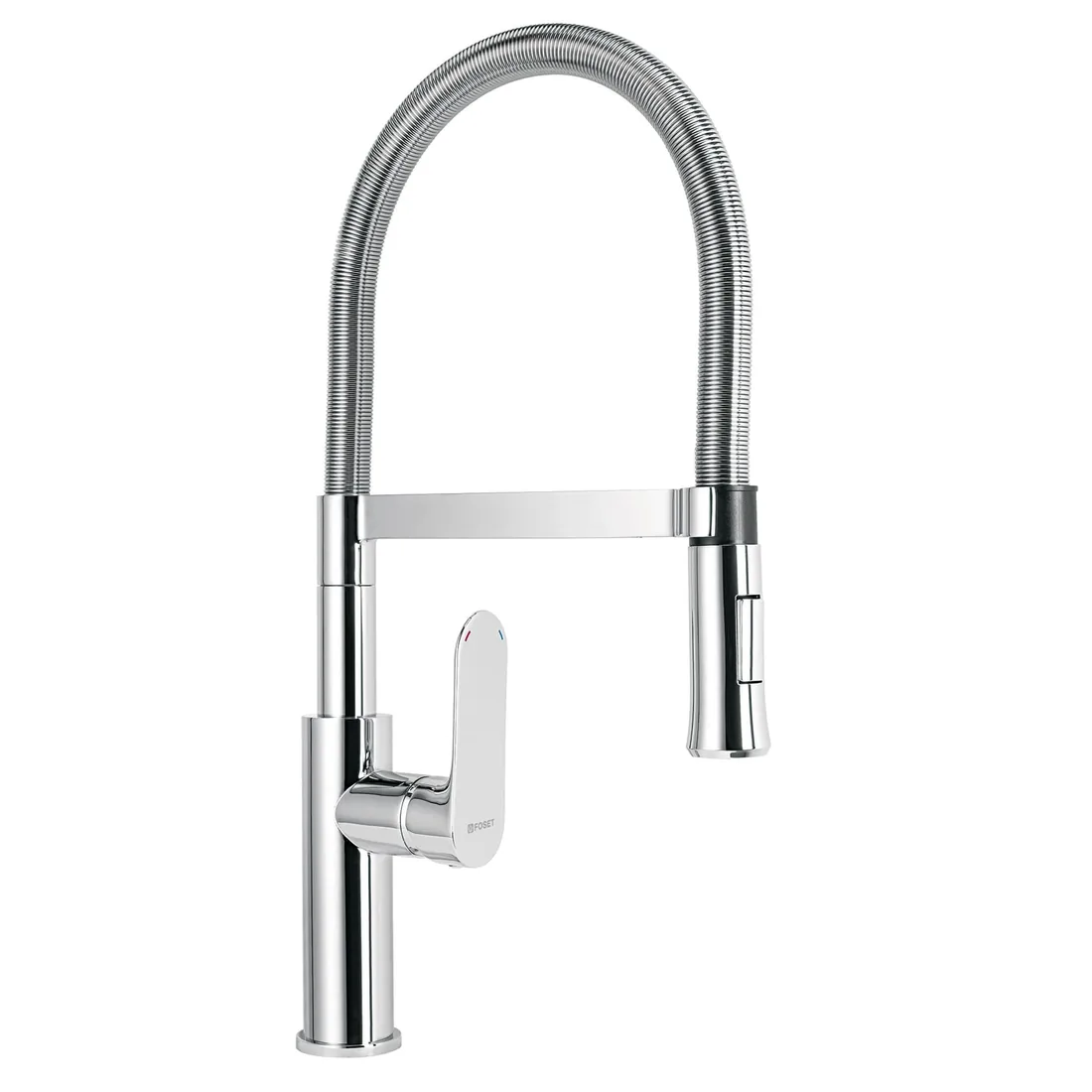 Monomando nariz flexible para fregadero, cromo,FOSET RIVIERA