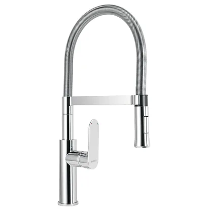Monomando nariz flexible para fregadero, cromo,FOSET RIVIERA
