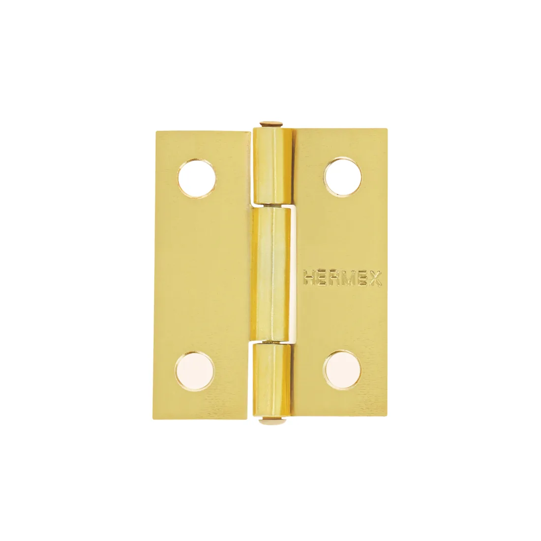Bisagra rectangular 1-1/2 x 1-3/16', acero latonado, HERMEX