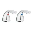 Juego 2 manerales palanca lavabo/fregadero, cromo, AERO 1