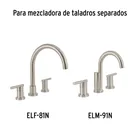 Juego manerales palanca para mezcladora, satín, ELEMENT 4