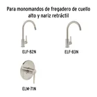 Maneral palanca para monomando de fregadero, satín, ELEMENT 4
