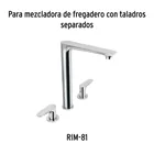 Juego manerales palanca para mezcladora, cromo, RIVIERA 4