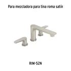 Juego manerales palanca para mezcladora tina, satín, RIVIERA 4