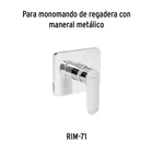 Maneral palanca para monomandos, cromo, RIVIERA 11