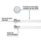 Manguera p/WC, vinilo blanco, 1/2' x 7/8', 35 cm 2