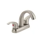 Mezcladora lavabo 4' satín, nariz curva, palanca, AQUA 1