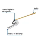 Palanca frontal metálica cromada clásica para WC, FOSET 2