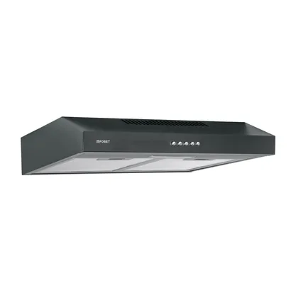 Campana extractora 50 cm, empotrable, negra, FOSET