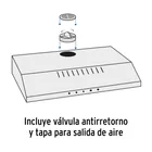 Campana extractora 50 cm, empotrable, negra, FOSET 5