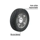 Rueda de hule sólido imponchable 4-1/2', un balero, PRETUL 3