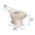Taza alargada de porcelana, marfil, FOSET 3
