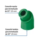 Codo 45° de PPR, 1/2' (20mm), macho-hembra, FOSET 2