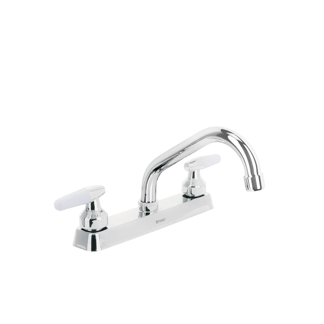 Mezcladora 8' fregadero cromo, cuello corto, cono, BASIC