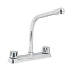 Mezcladora 8' fregadero cromo, cuello cobra,compresión,BASIC 1