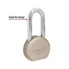 Candado redondo de acero 65mm, gancho largo, llave de puntos 5