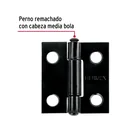 Bisagra rectangular 1 x 7/8', acero negro mate, HERMEX 2