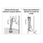 Fijapuerta metálico, acabado negro, HERMEX 4