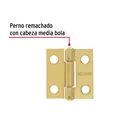 Bolsa 2 bisagras rectangulares 1 x 7/8', acero latonado 3