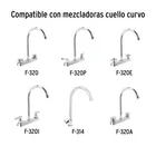 Cuello alto/curvo para mezcladora de fregadero, cromo, BASIC 4