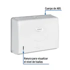 Dispensador chico para toallas de papel, blanco, FOSET BASIC 2