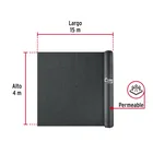 Rollo de malla sombra 90%, raschel negro, 15m x 4m, FIERO 2