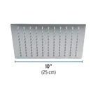 Regadera plato cuadrado 10' sin brazo, cromo, FOSET RIVIERA 4