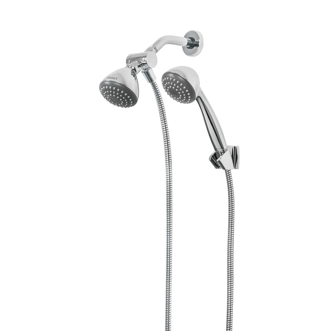 Regadera doble fija y teléfono 3-1/4', ABS, cromo, AERO