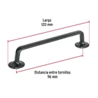 Jaladera de 96mm, línea Oviedo, negro, HERMEX 2