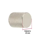 Perilla metálica estilo 'Cádiz', níquel satinado, HERMEX 3