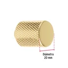 Perilla metálica estilo 'Cádiz', latón brillante, HERMEX 3
